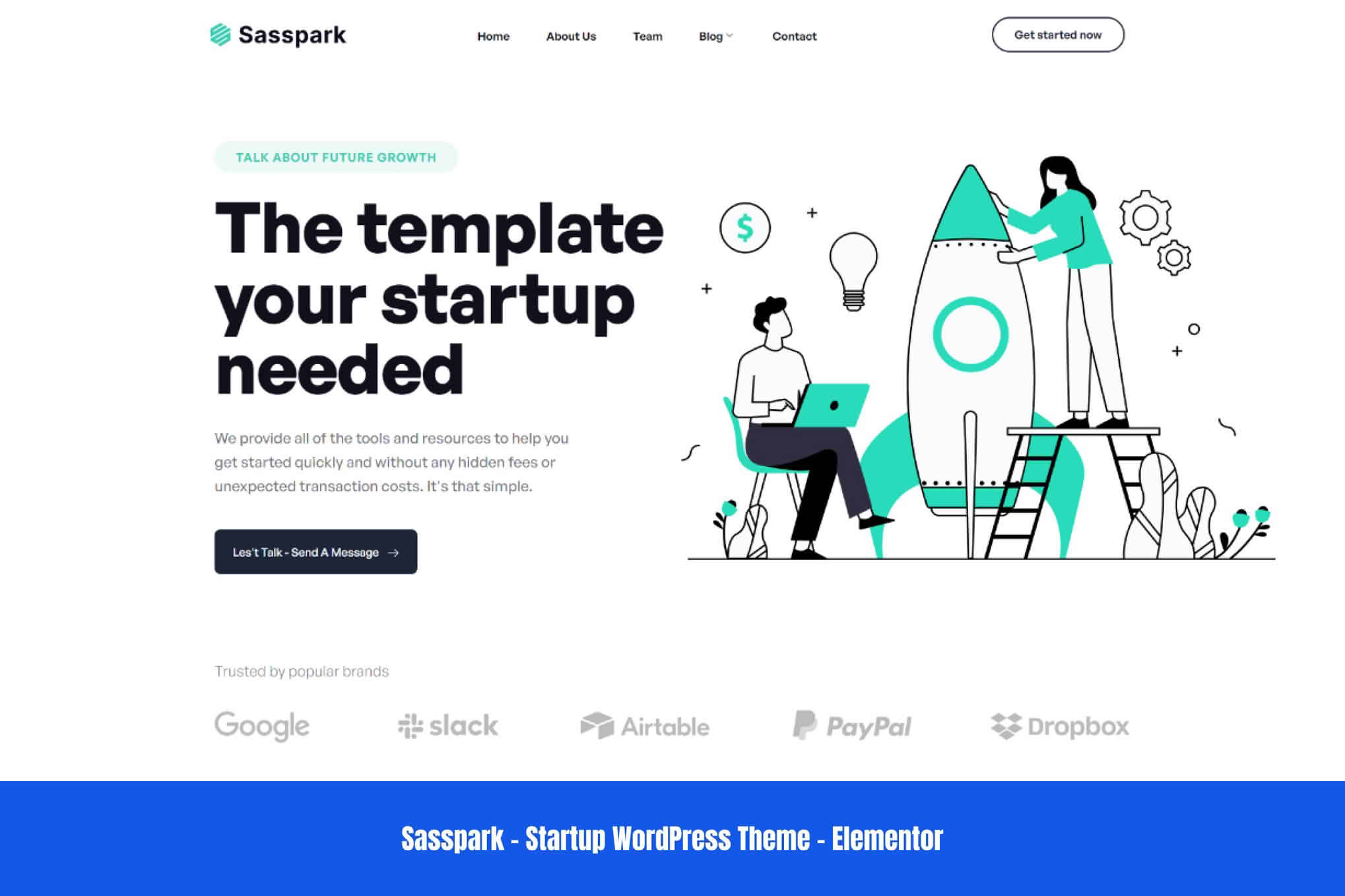 Download Sasspark - Startup WordPress Theme GPL WordPress Plugin