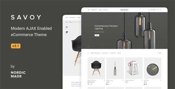Download Savoy - Minimalist AJAX WooCommerce Theme GPL WordPress Plugin