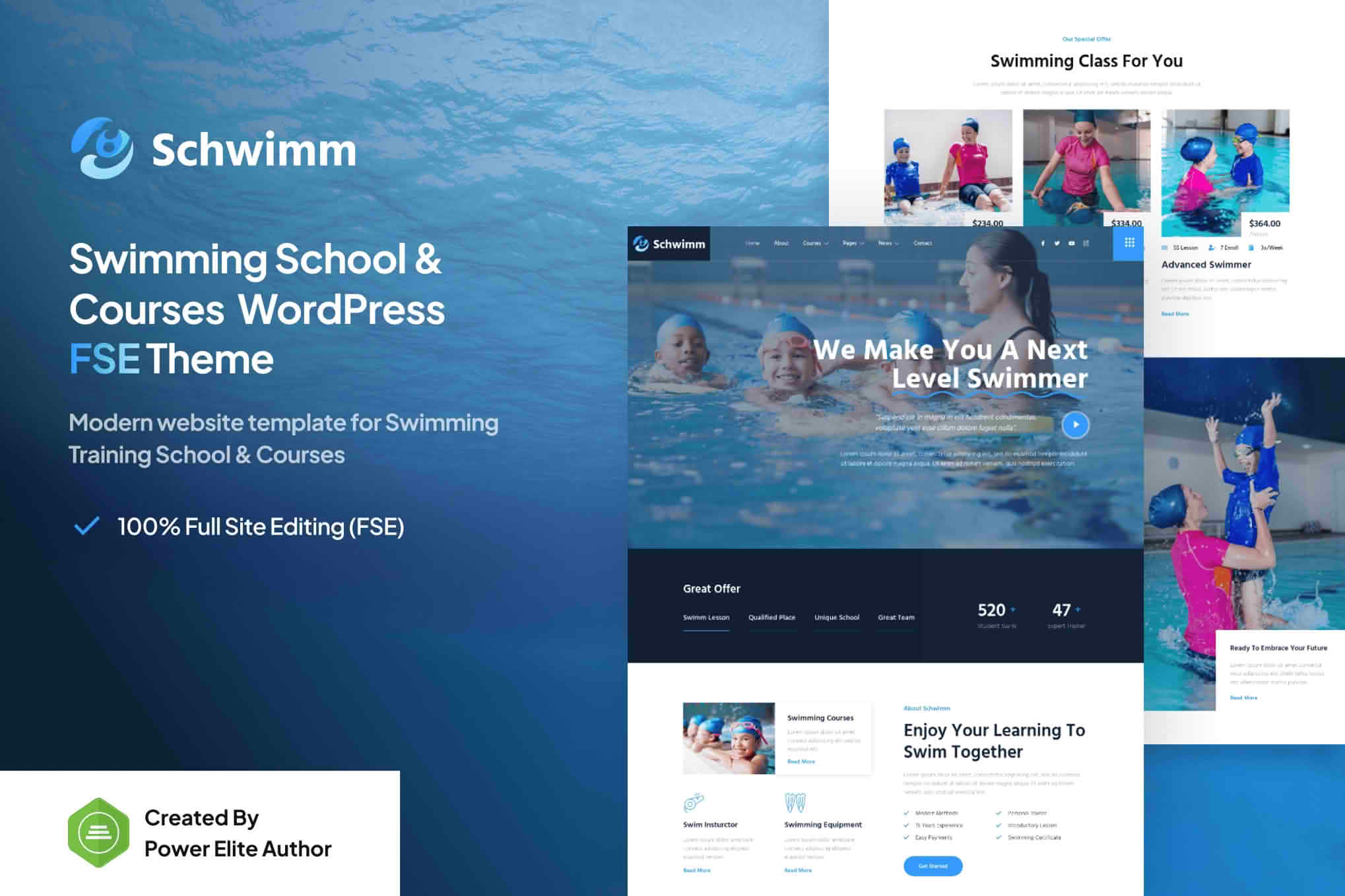 Download Schwimm – Swimming School & Course FSE WordPress Theme GPL WordPress Plugin