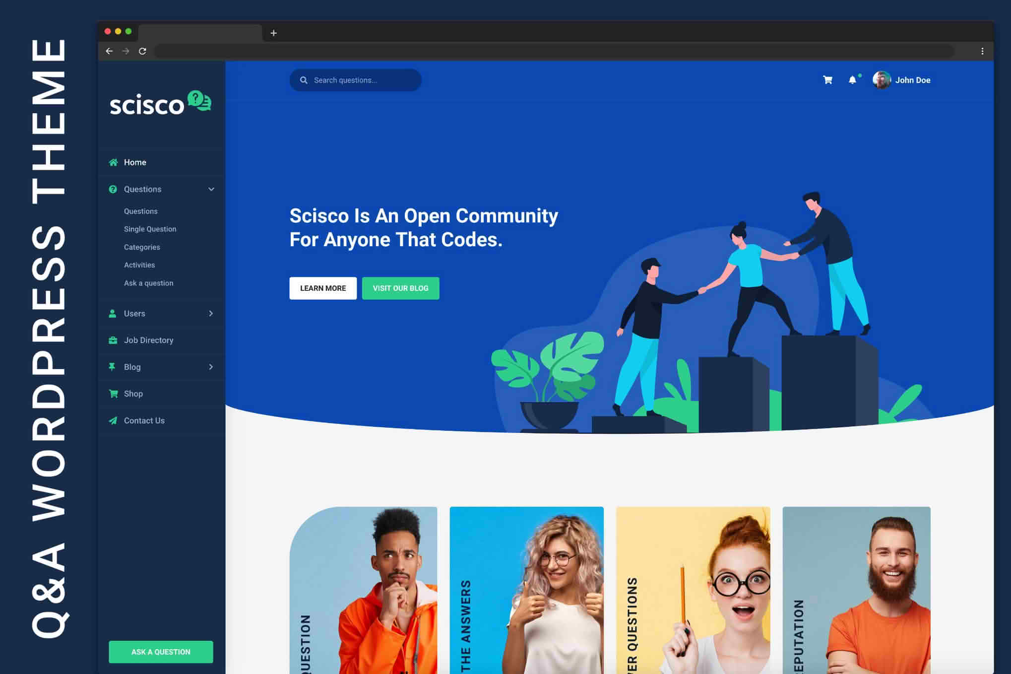 Download Scisco - Questions and Answers WordPress Theme GPL WordPress Plugin