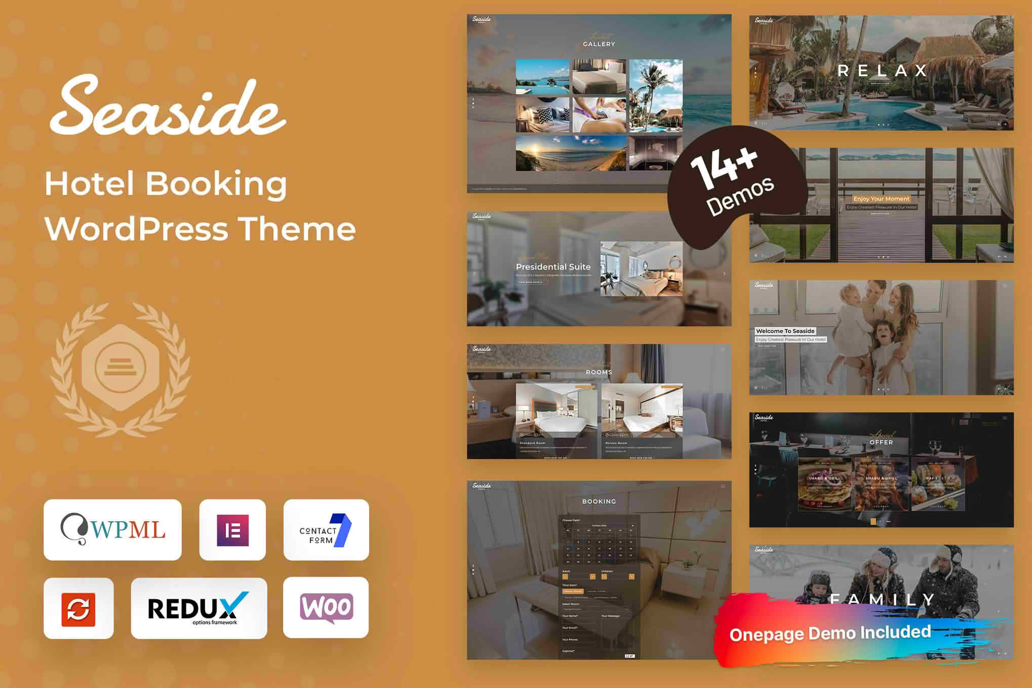 Download Seaside - Hotel Booking WordPress Theme GPL WordPress Plugin