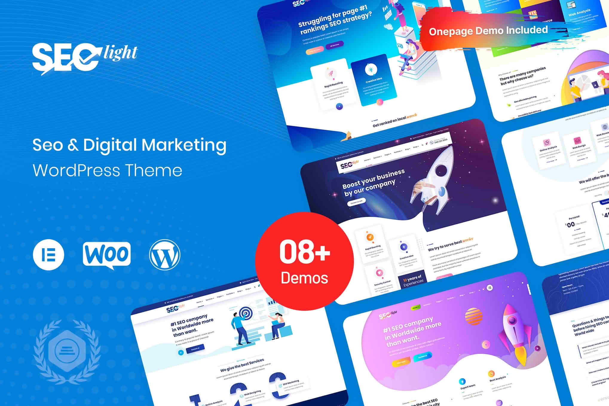 Download Seclight - Seo & Digital Marketing WordPress Theme GPL WordPress Plugin
