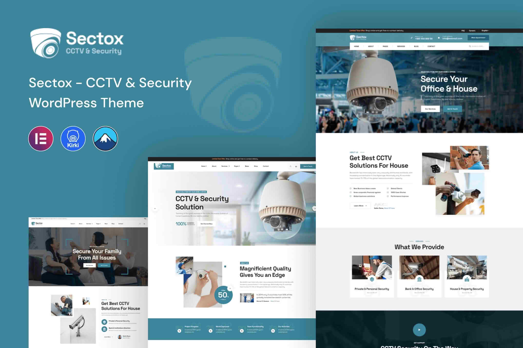 Download Sectox - CCTV & Security WordPress Theme GPL WordPress Plugin