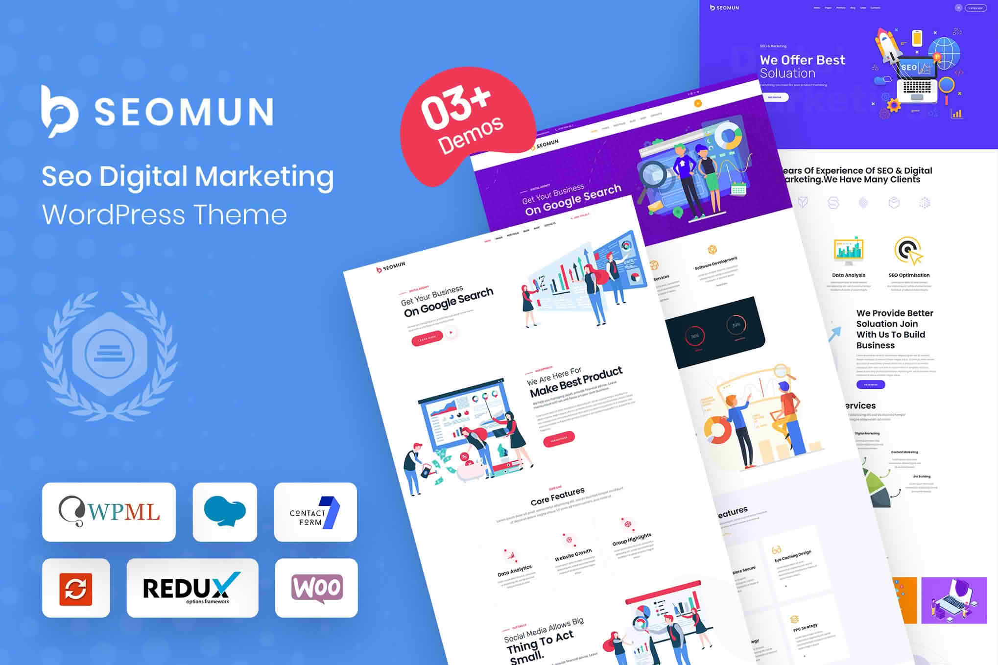 Download Seomun - Seo Digital Marketing WordPress Theme GPL WordPress Plugin