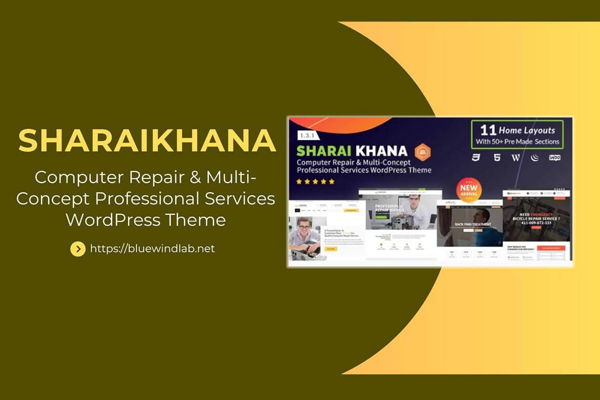Download Sharai Khana - Computer Repair & Multi-Concept Professional Services WordPress Theme GPL WordPress Plugin