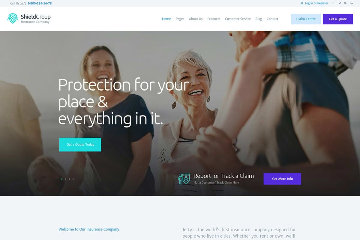 Download ShieldGroup | An Insurance & Finance WordPress Theme GPL WordPress Plugin