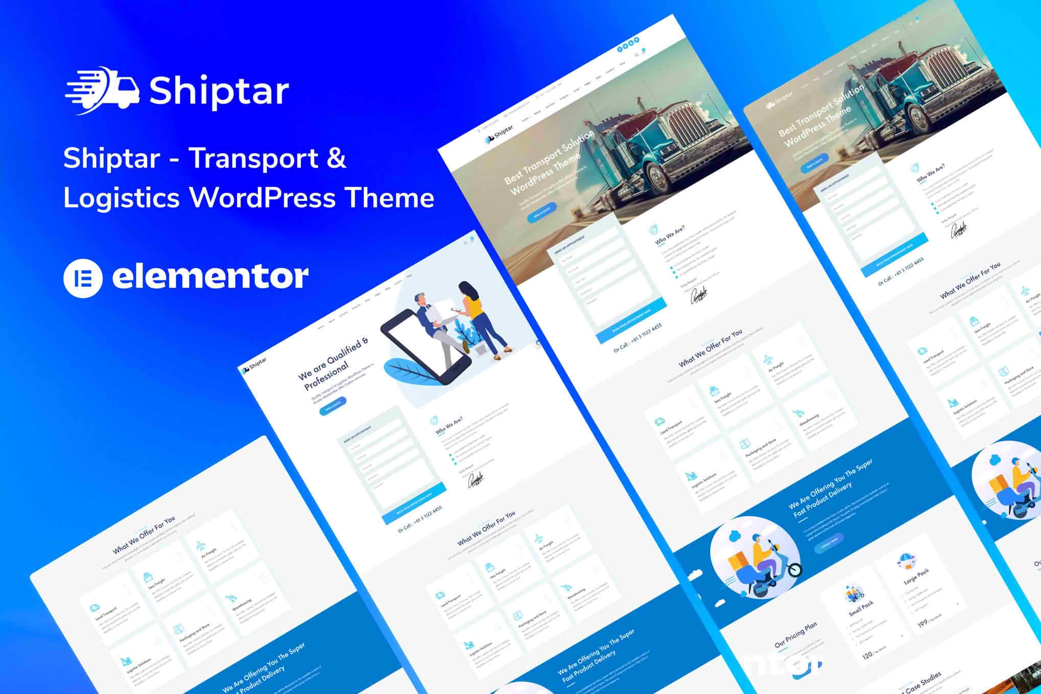 Download Shiptar - Transportation Logistics WordPress Theme GPL WordPress Plugin