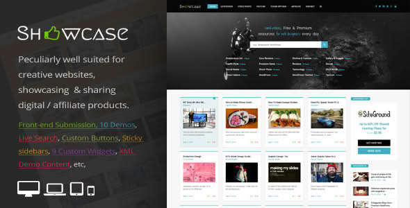 Download Showcase = Responsive WordPress Grid / Masonry Blog Theme GPL WordPress Plugin