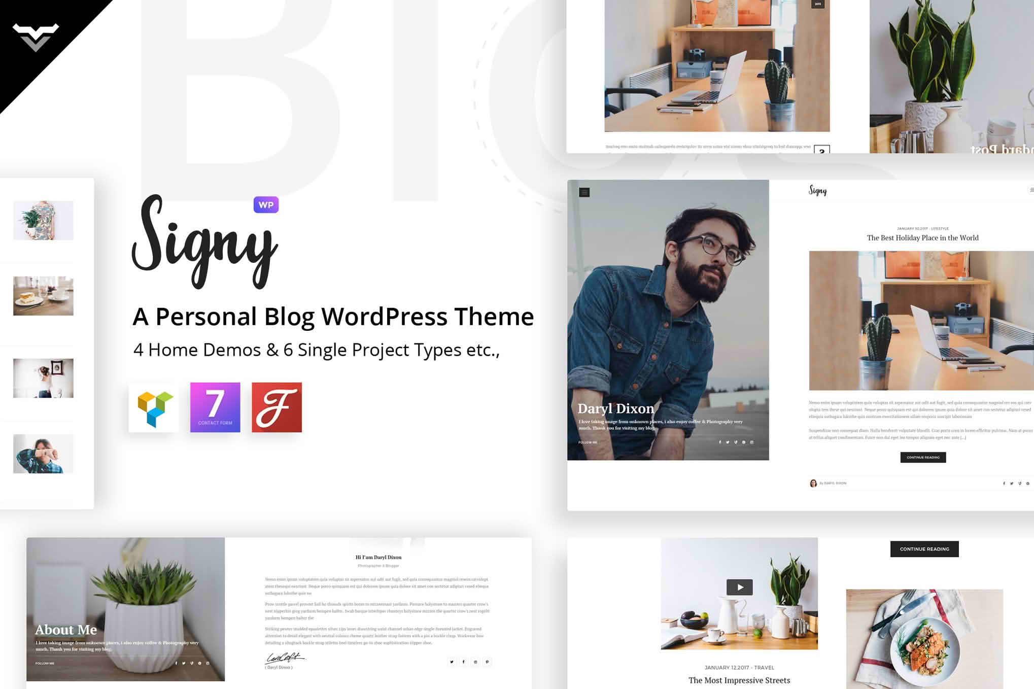 Download Signy - A Personal Blog WordPress Theme GPL WordPress Plugin