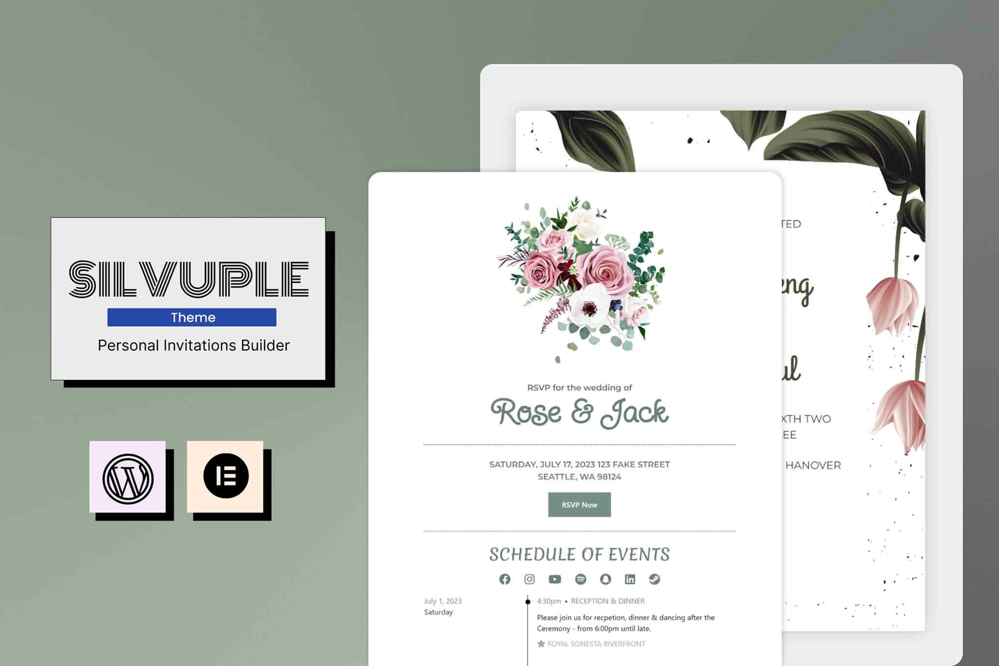Download Silvuple – Online Invitation Maker Theme GPL WordPress Plugin
