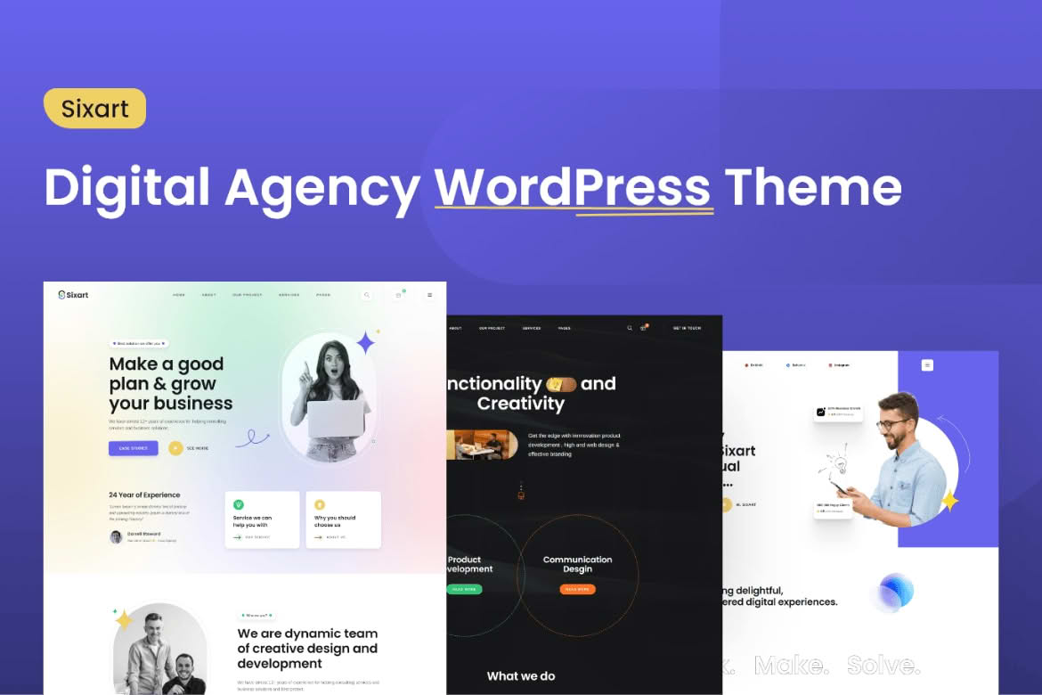 Download Sixart - Digital Agency WordPress Theme GPL WordPress Plugin