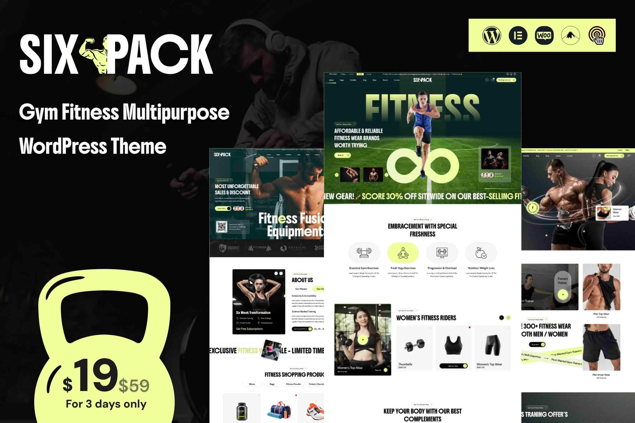 Download SixPack - Gym WordPress Theme GPL WordPress Plugin