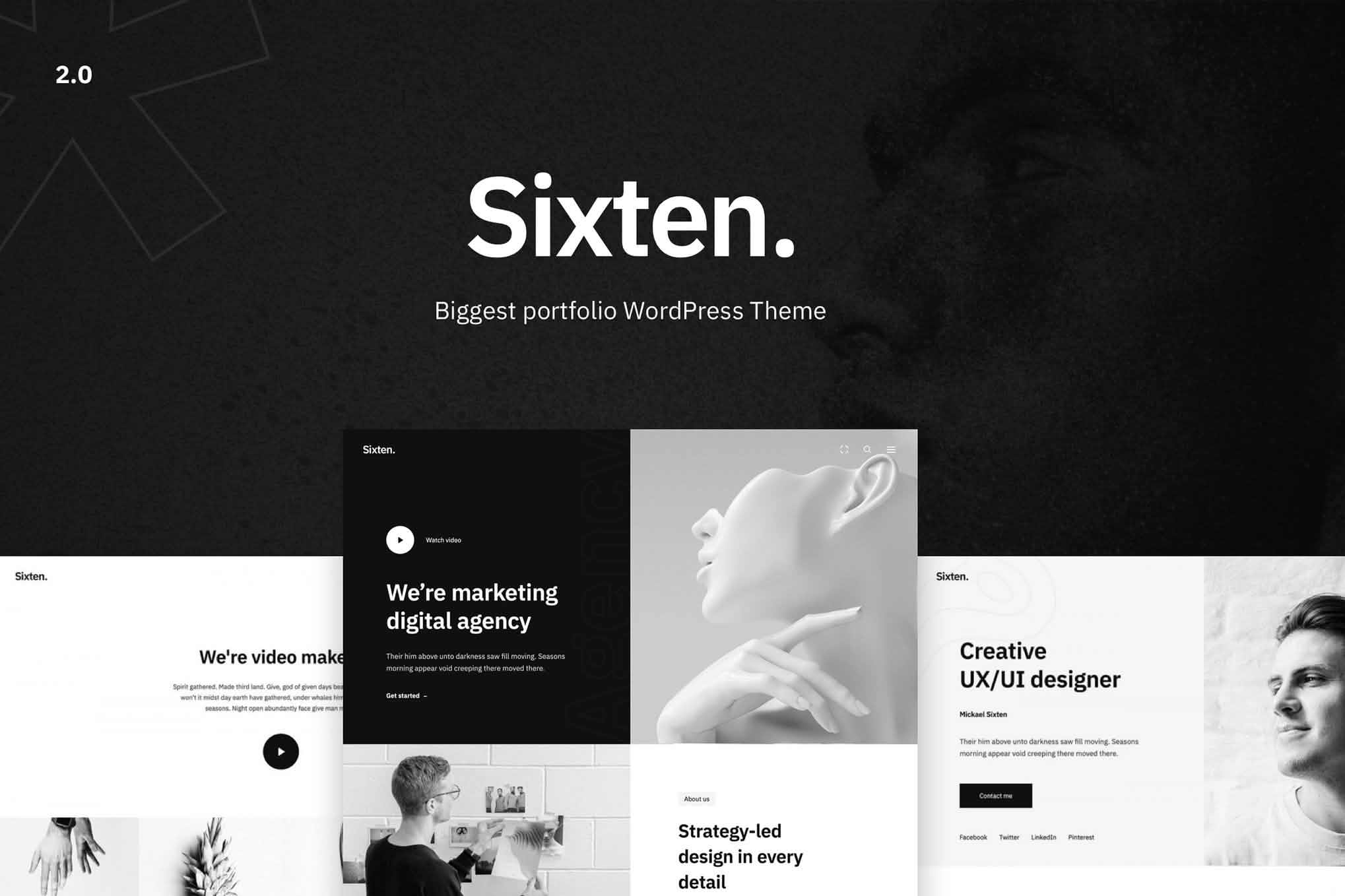 Download Sixten - Minimalist Portfolio WordPress Theme GPL WordPress Plugin