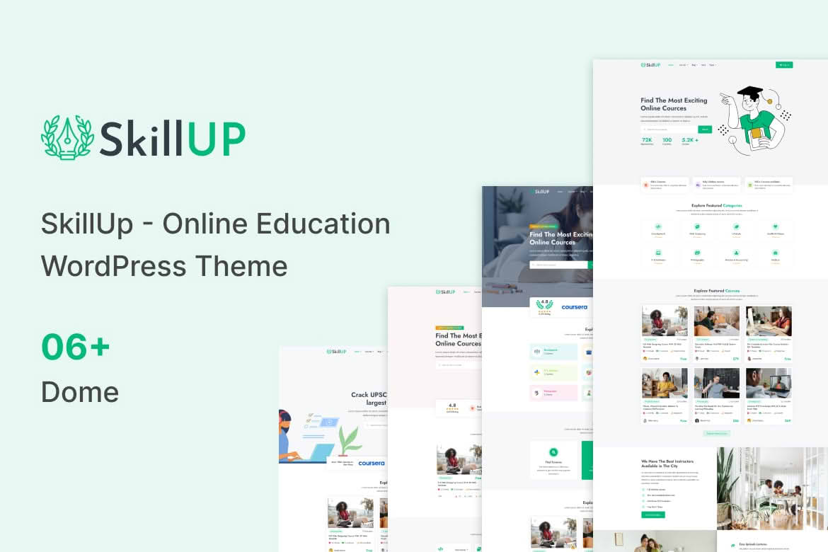 Download SkillUp - Online Education WordPress Theme GPL WordPress Plugin