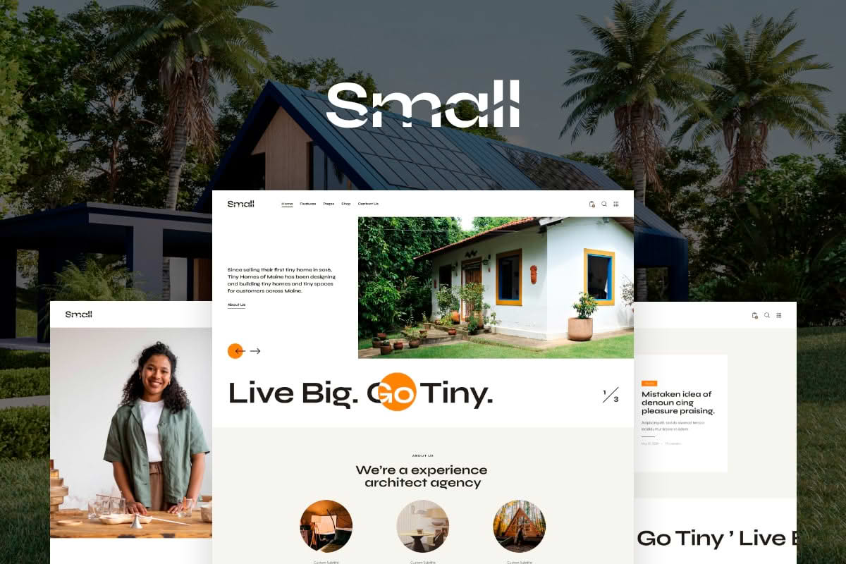 Download Small - Tiny House Living Lifestyle WordPress Theme GPL WordPress Plugin