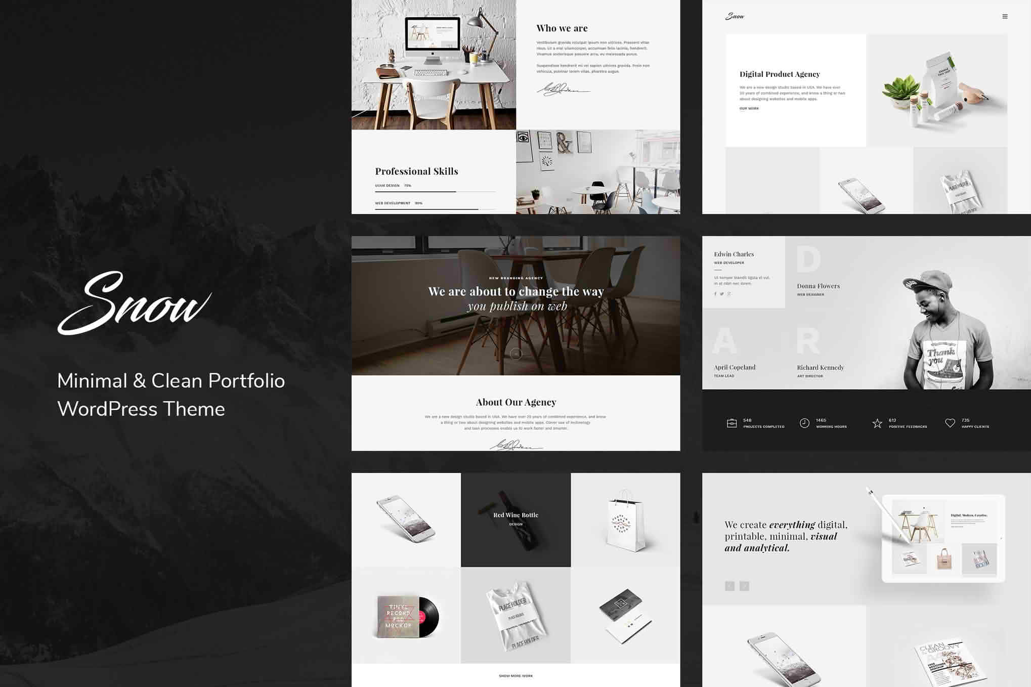 Download Snow | Minimal & Clean WordPress Portfolio Theme GPL WordPress Plugin