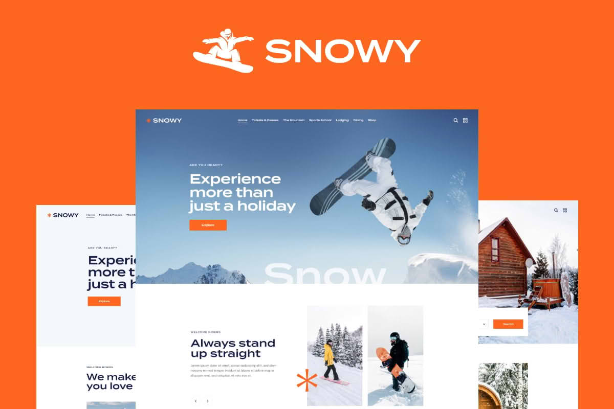 Download Snowy - Ski Resort & Snowboarding WordPress Theme GPL WordPress Plugin