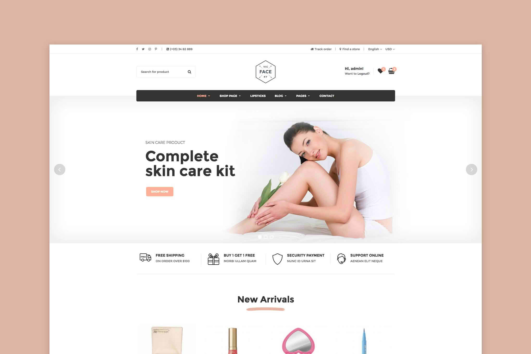 Download SNS Vicky - Cosmetic WooCommerce WordPress Theme GPL WordPress Plugin
