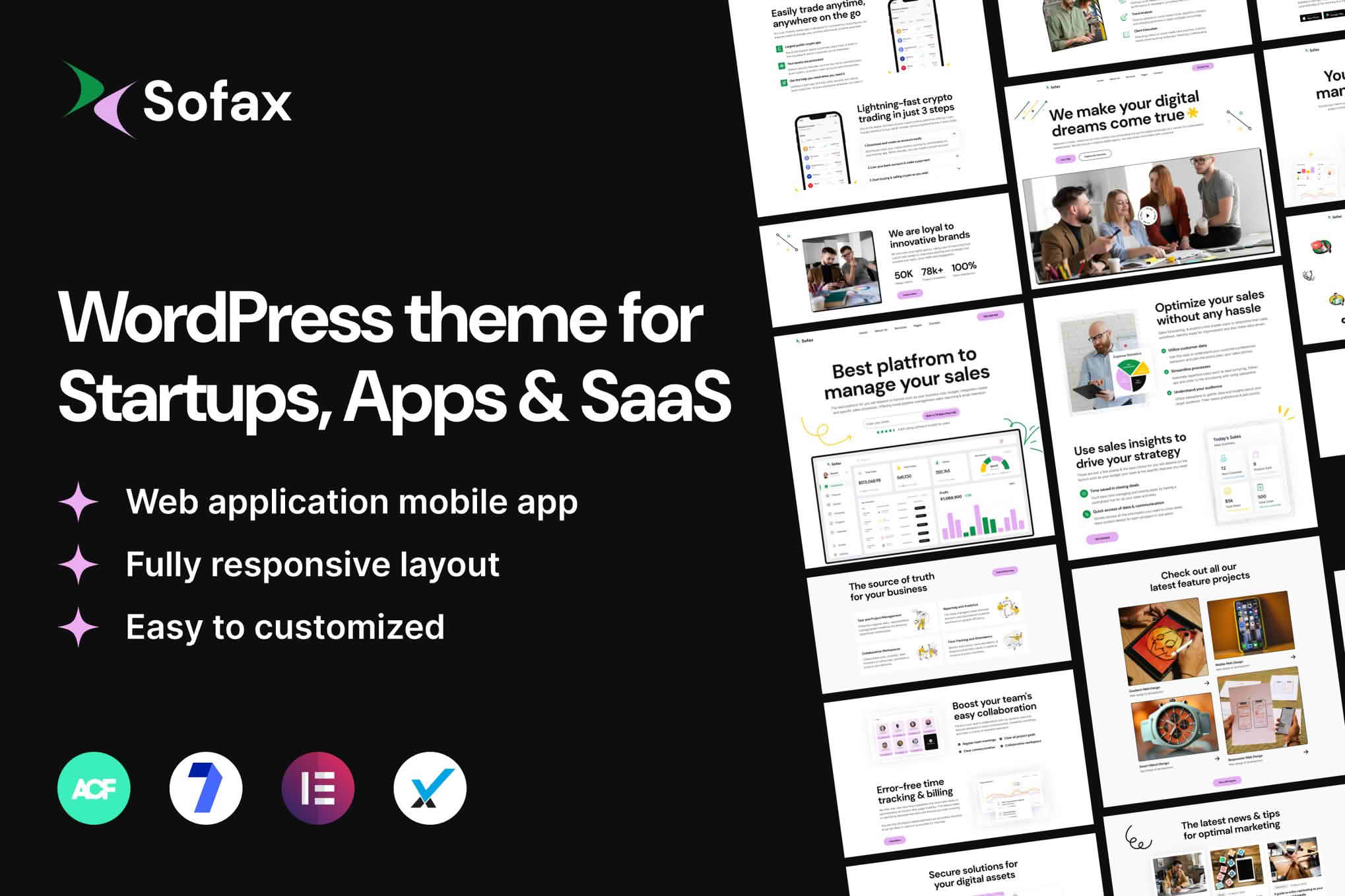 Download Sofax - Software & Startup WordPress Theme GPL WordPress Plugin