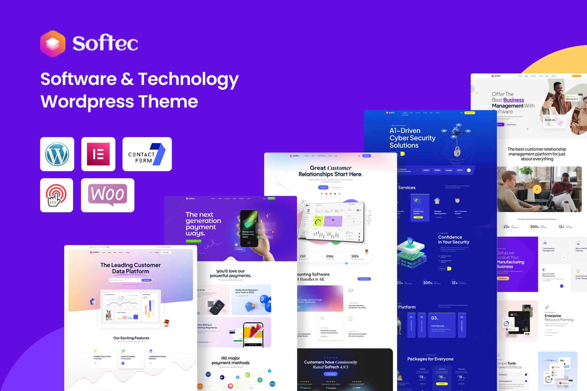 Download Softec - Software & Technology WordPress Theme + RTL GPL WordPress Plugin