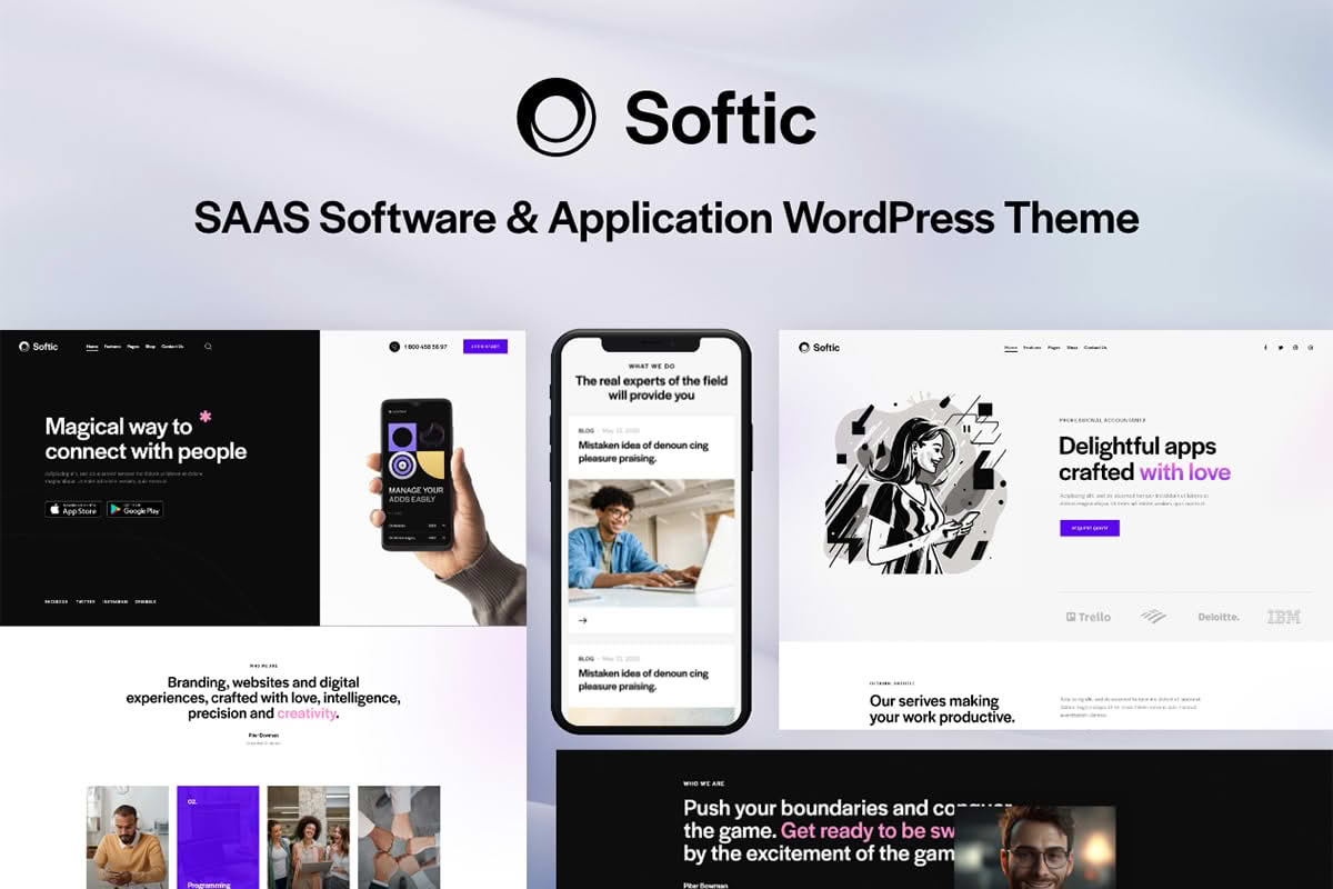Download Softic - SAAS Software & Application WordPress Theme GPL WordPress Plugin
