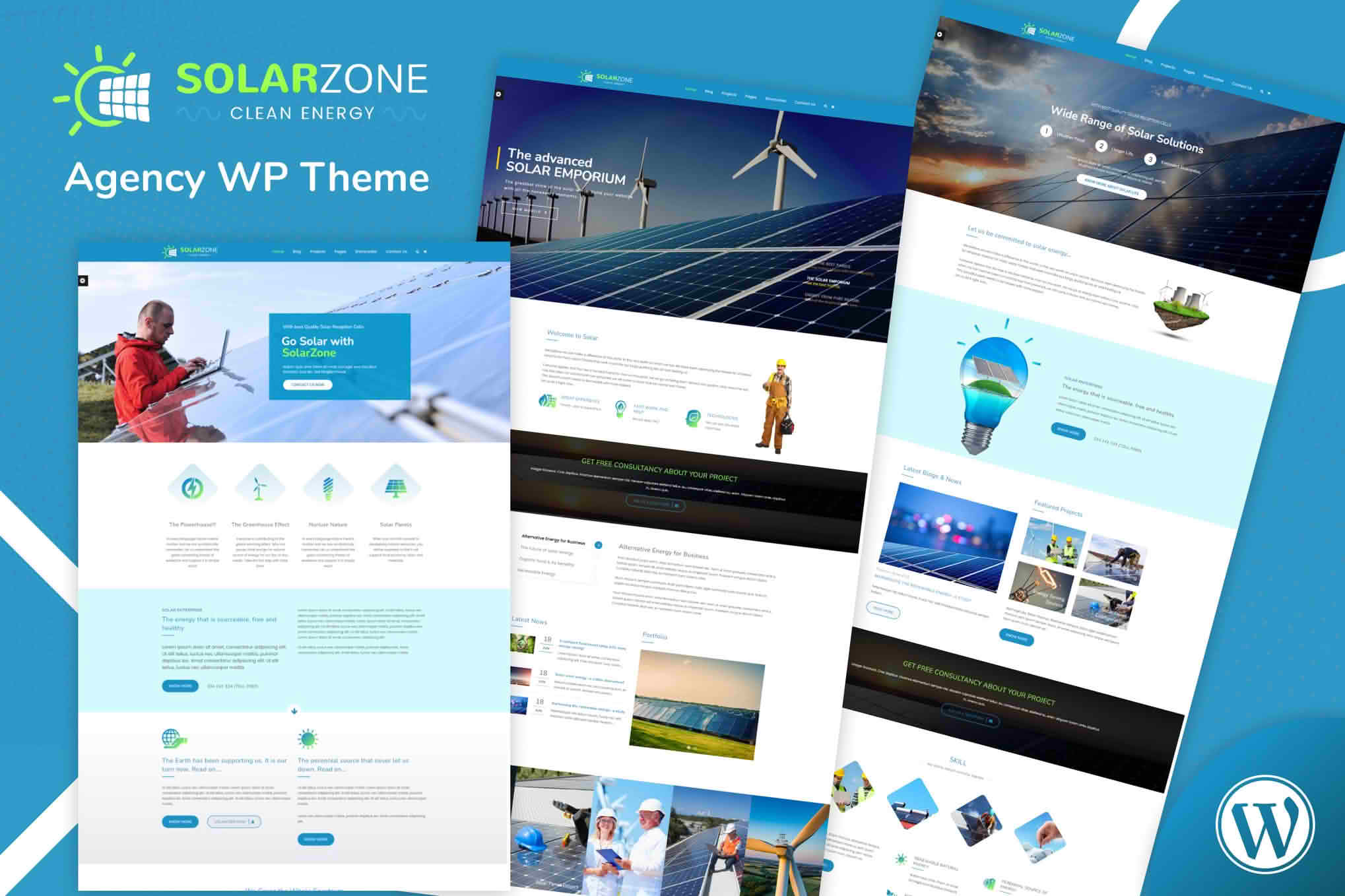 Download Solar Energy - Wind & Power Company WordPress Theme GPL WordPress Plugin
