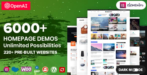 Download Soledad - Multi-Concept Blog/Magazine/News AMP Theme GPL WordPress Plugin