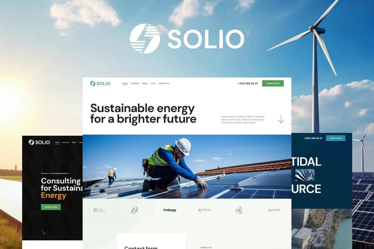 Download Solio - Solar & Renewable Energy WordPress Theme GPL WordPress Plugin