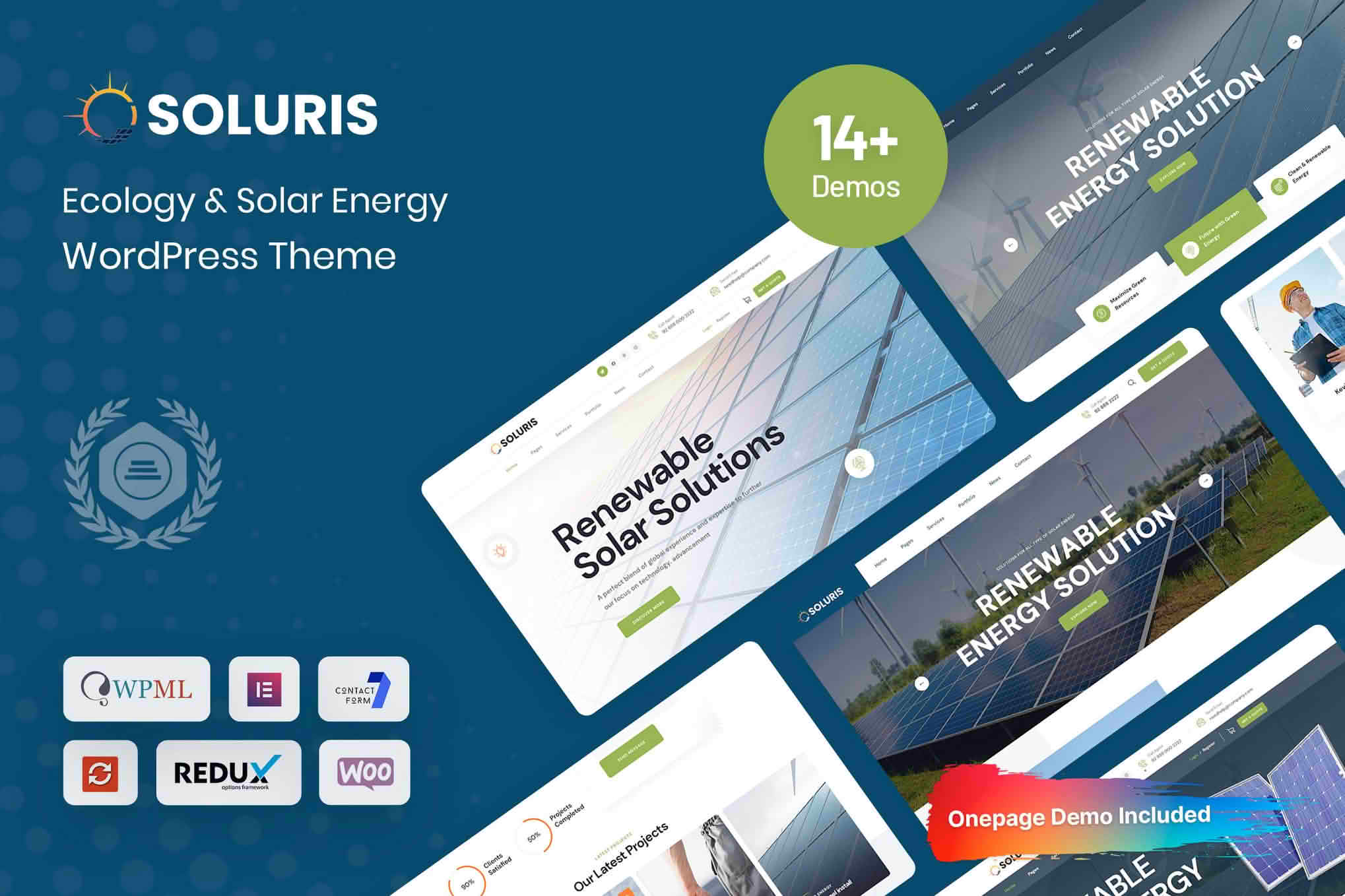 Download Soluris - Ecology & Solar Energy WordPress Theme GPL WordPress Plugin