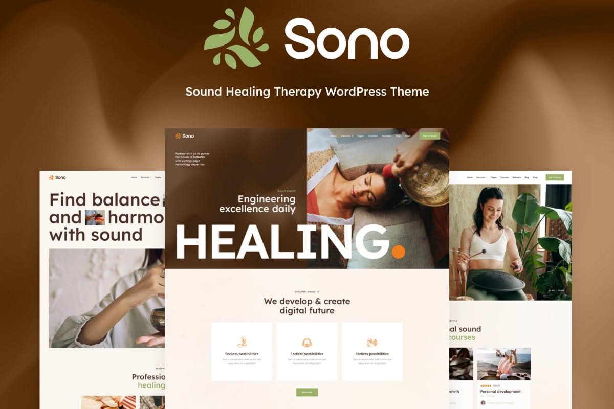 Download Sono - Sound Healing Therapy WordPress Theme GPL WordPress Plugin
