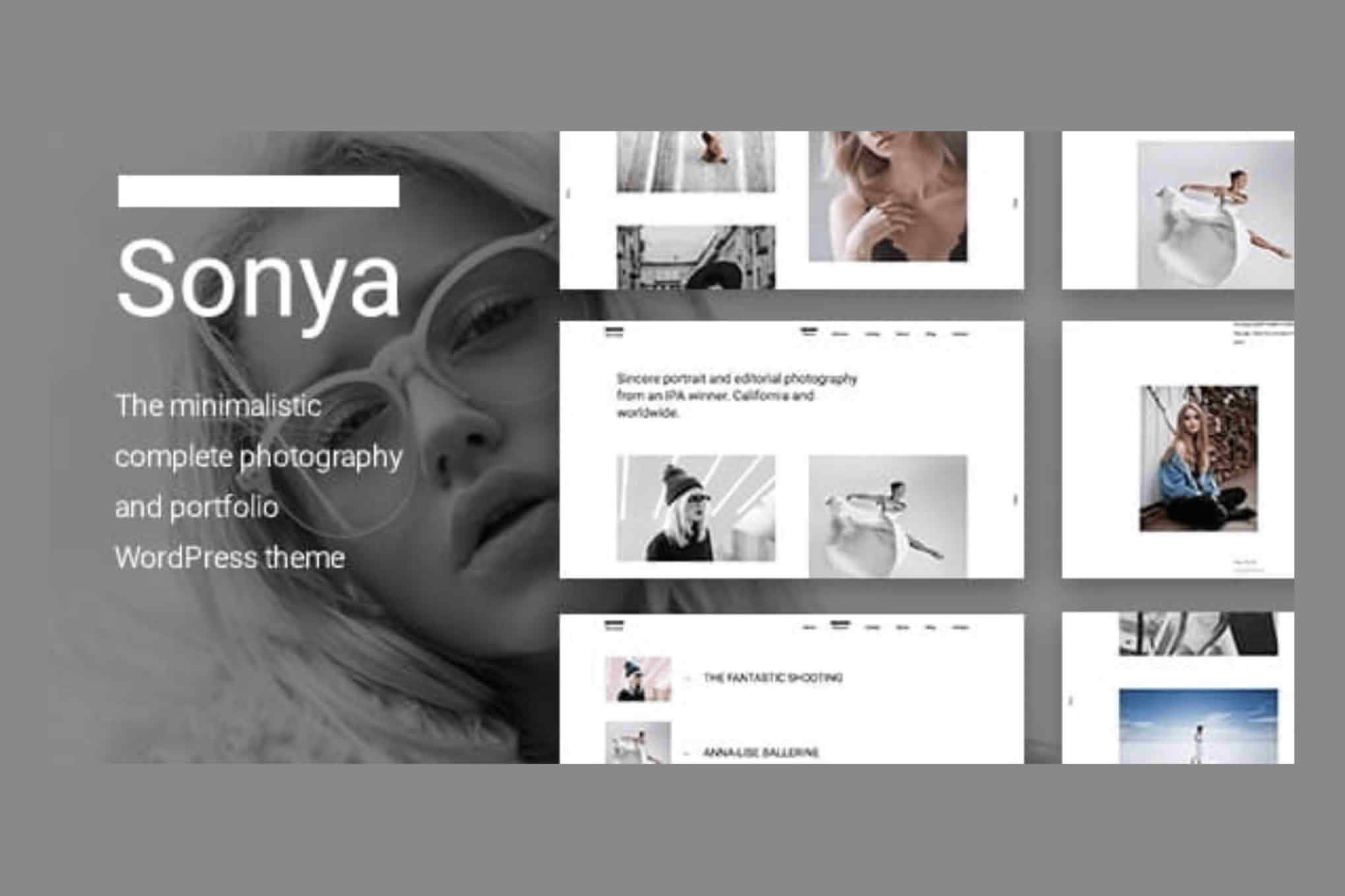 Download Sonya - Photography GPL WordPress Plugin