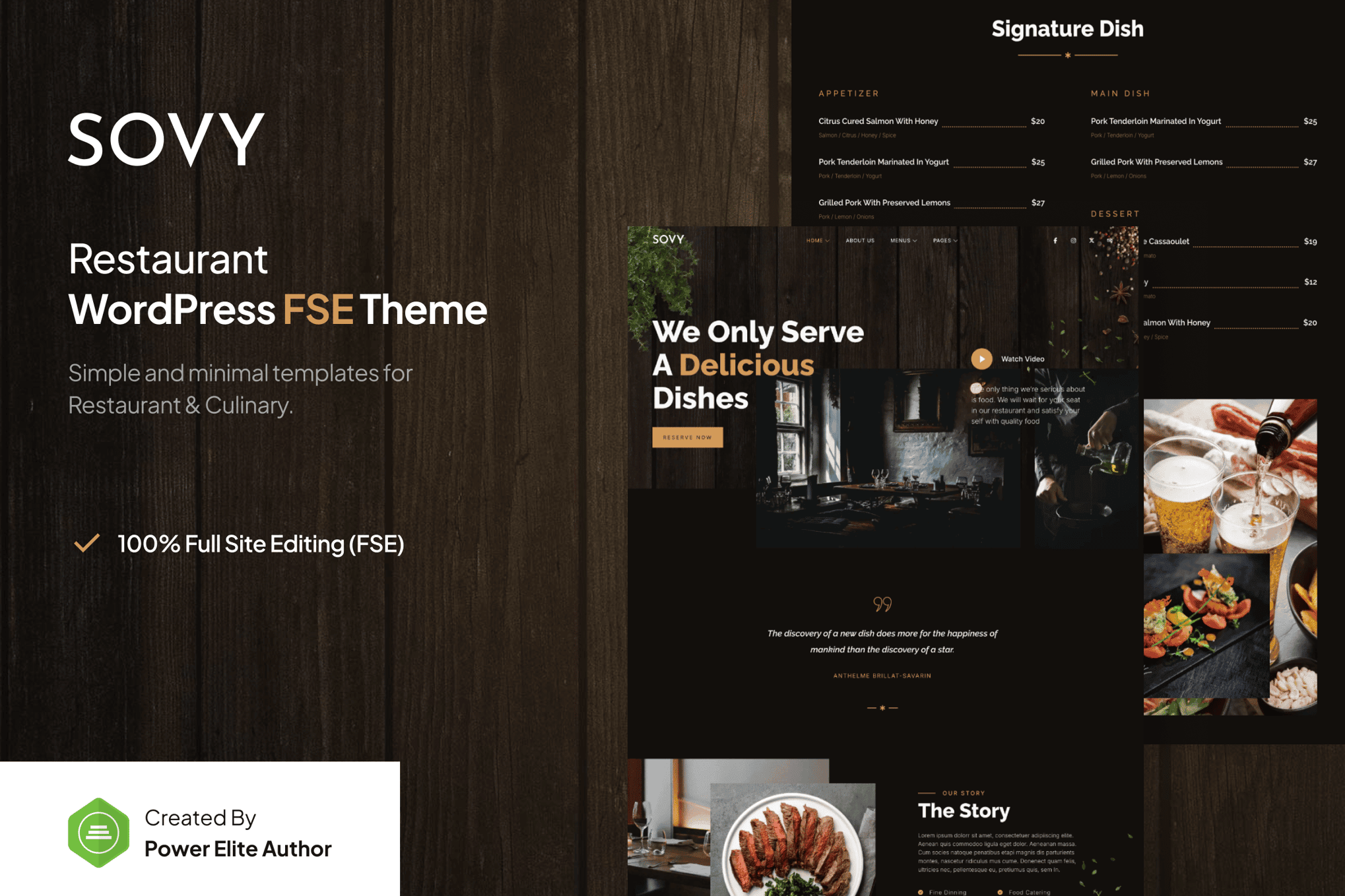 Download Sovy – Restaurant FSE WordPress Theme GPL WordPress Plugin