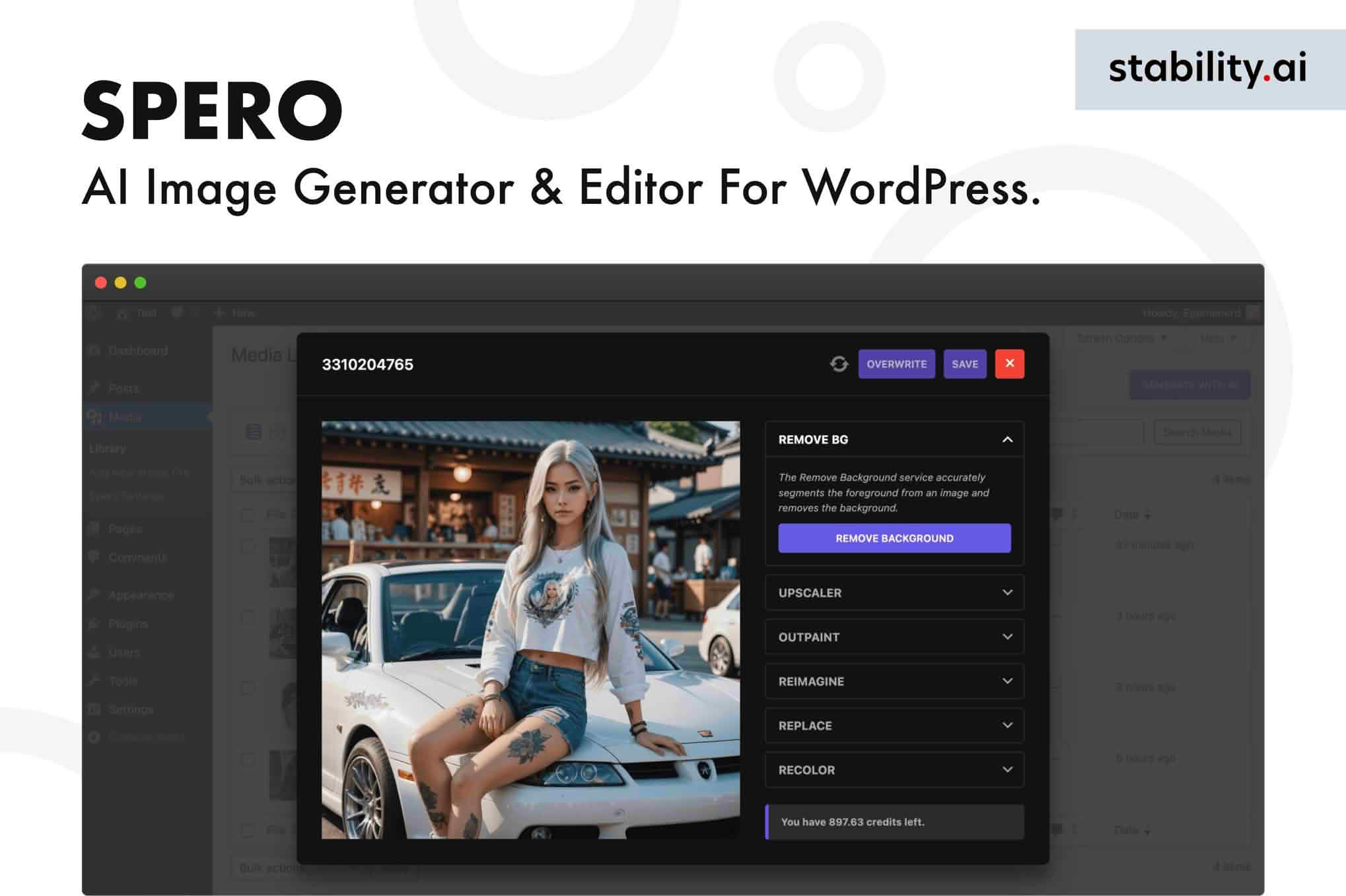 Download Spero - AI Image Generator & Editor For WordPress