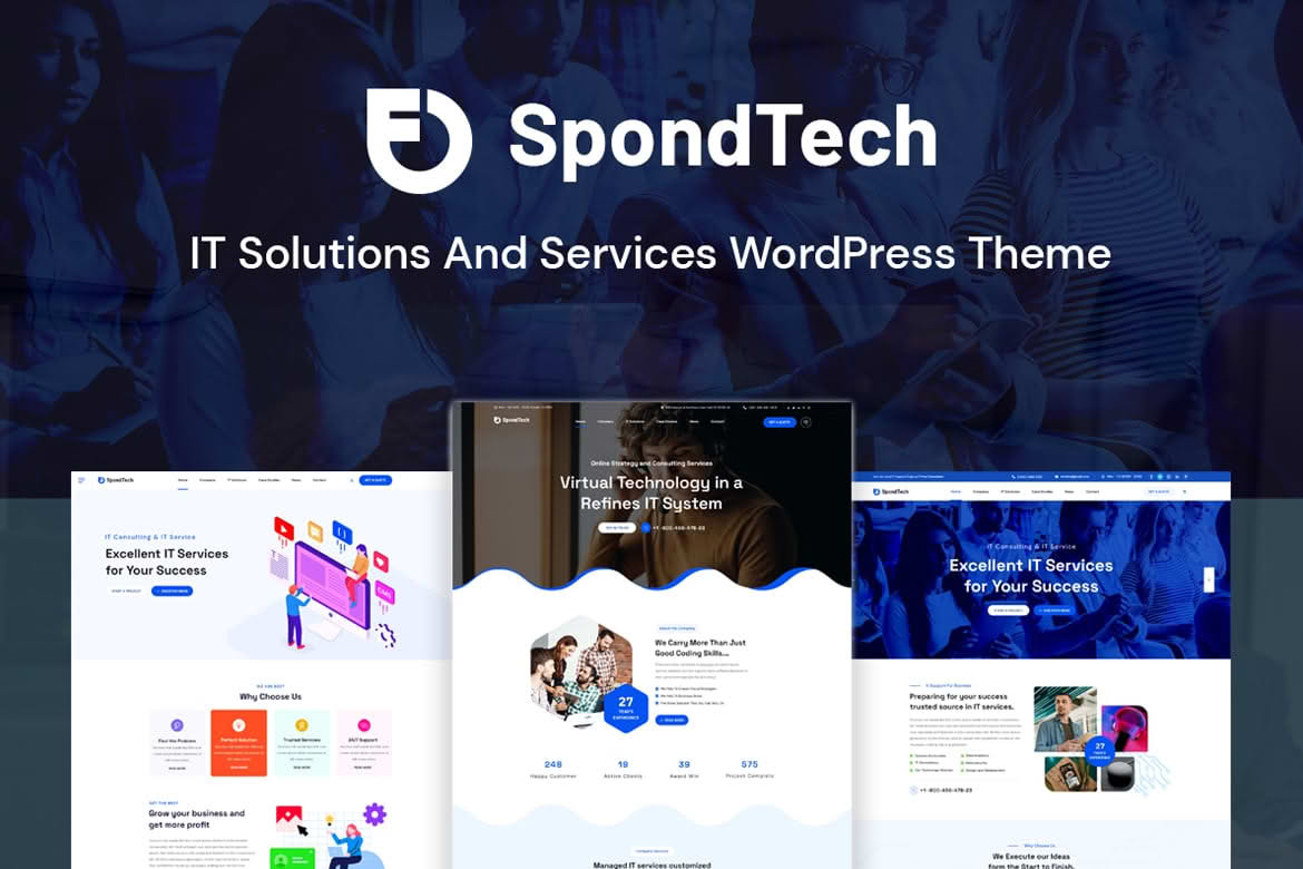 Download SpondTech - IT Solutions And Services WordPress Theme GPL WordPress Plugin