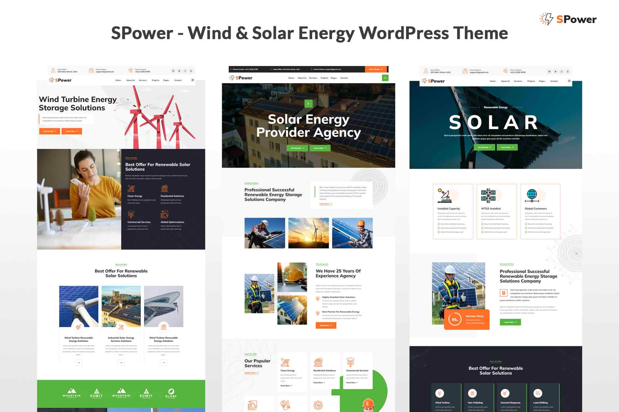 Download SPower - Wind & Solar Energy WordPress Theme GPL WordPress Plugin