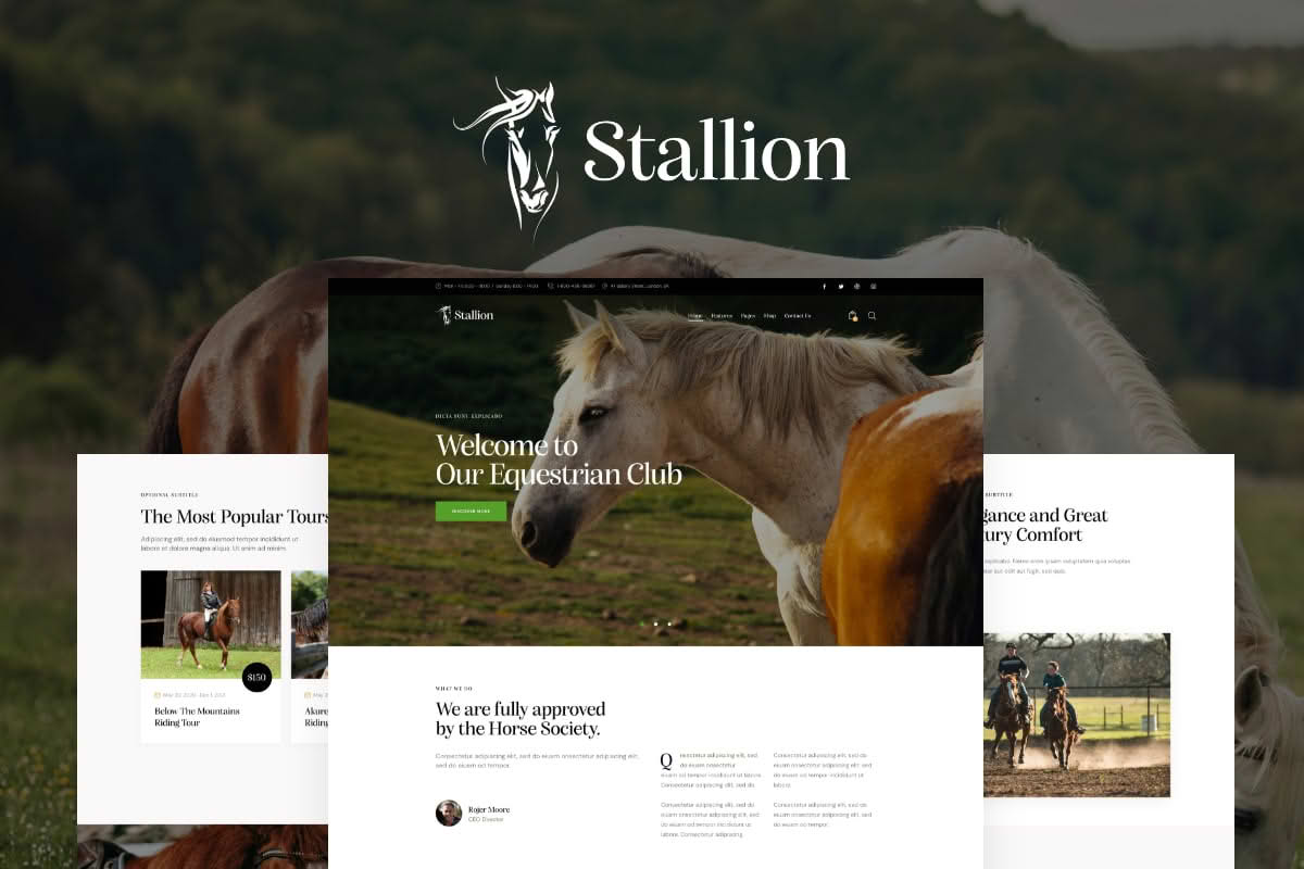 Download Stallion - An Equestrian Club and Horse Riding School WordPess Theme GPL WordPress Plugin