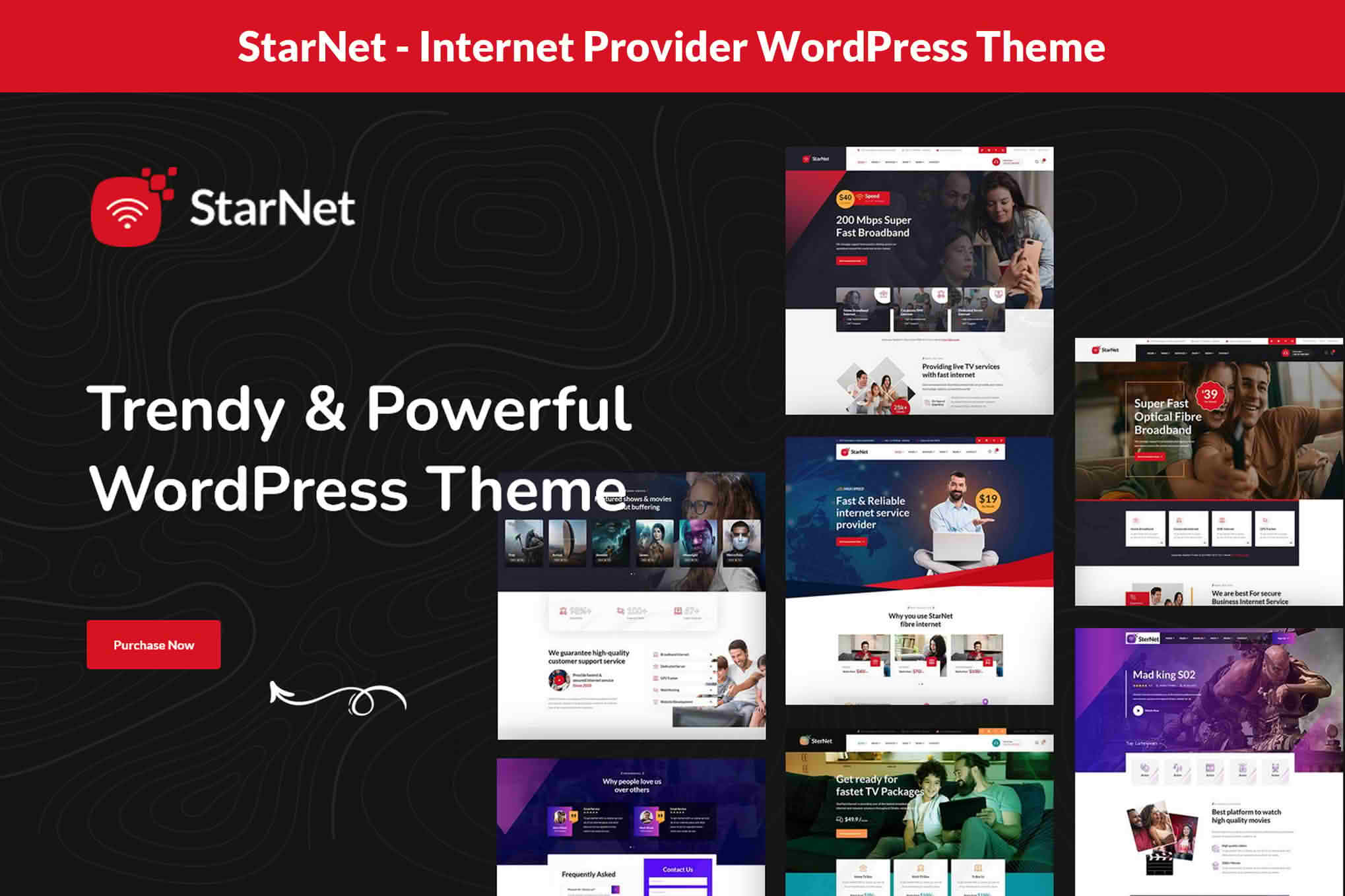Download StarNet - Internet Provider WordPress Theme GPL WordPress Plugin