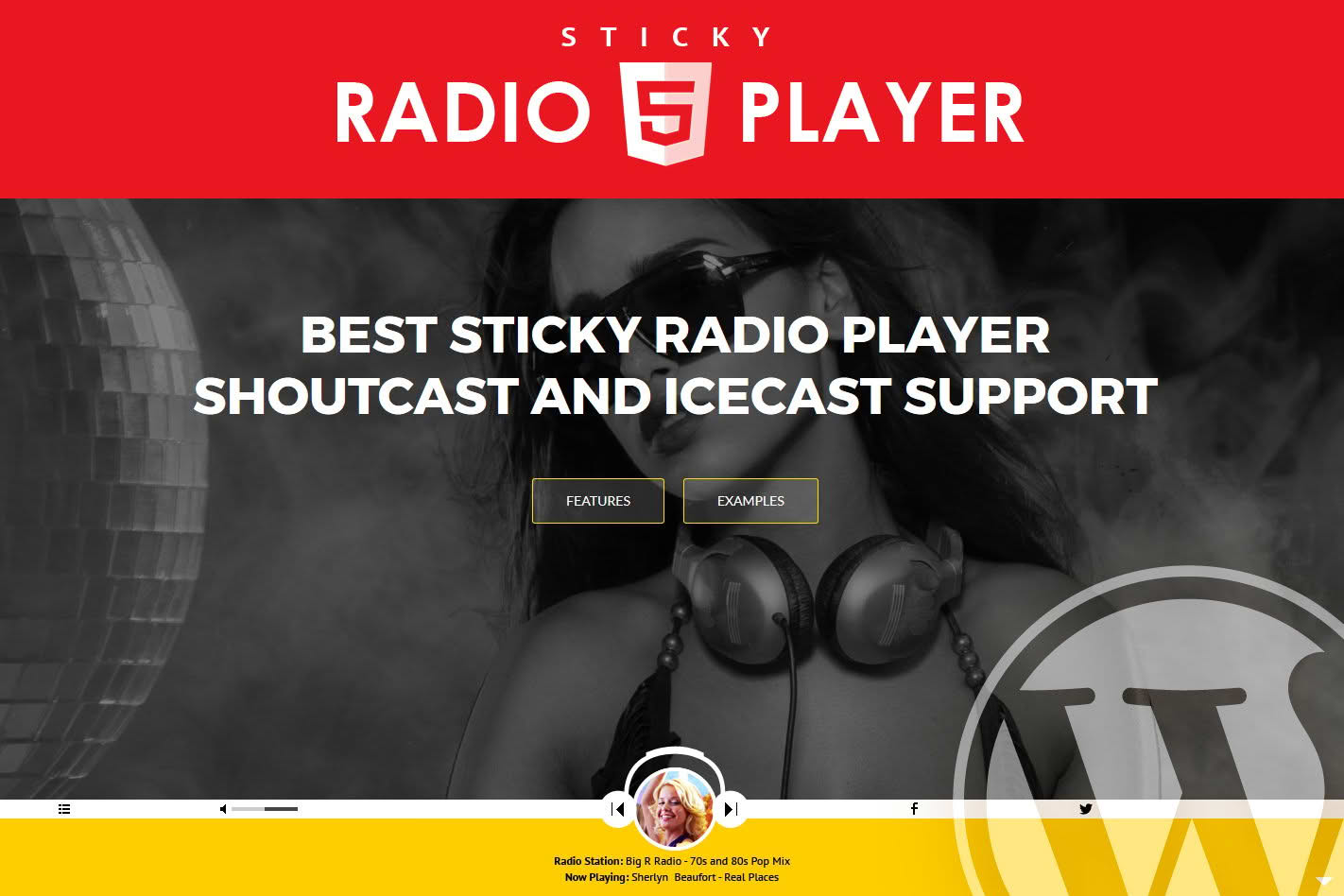 Download Sticky Full Width Radio Player WordPress Plugin