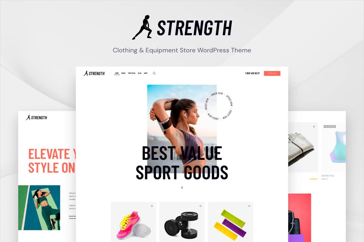 Download Strength - Sports Store & Equipment Shop WordPress Theme GPL WordPress Plugin