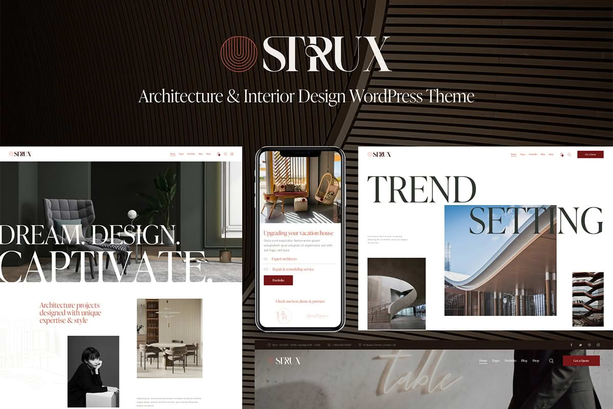 Download Strux - Architecture & Interior Design WordPress Theme GPL WordPress Plugin