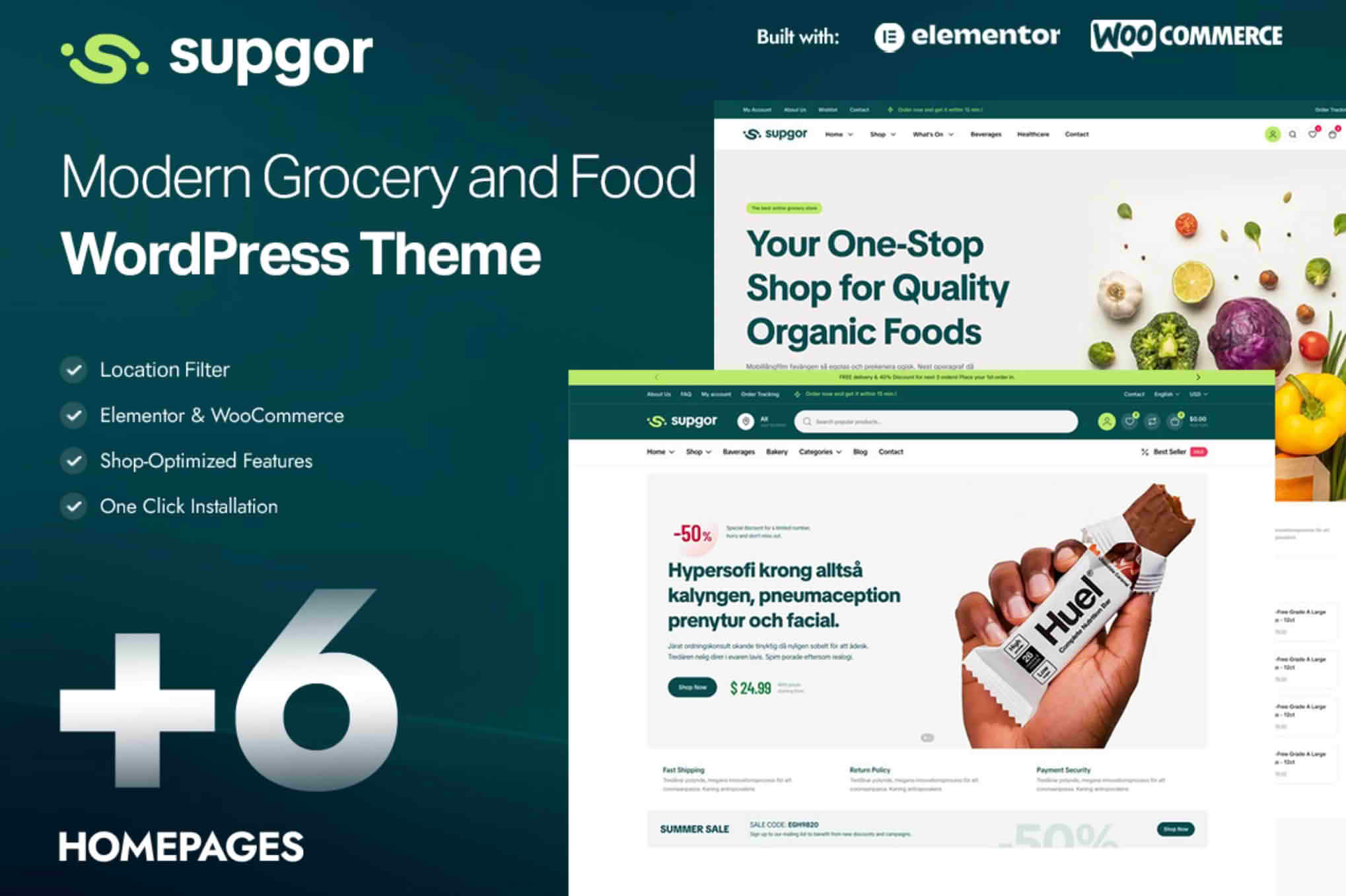 Supgor - Grocery Store and Food WordPress Theme