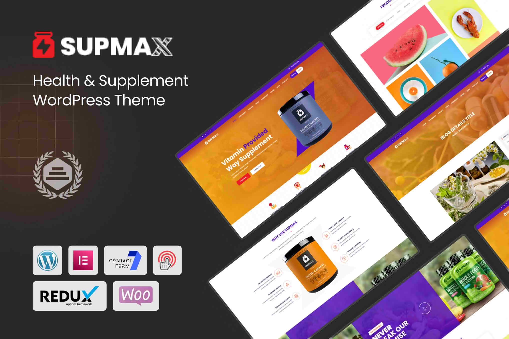 Download Supmax - Health & Supplement WordPress Theme GPL WordPress Plugin