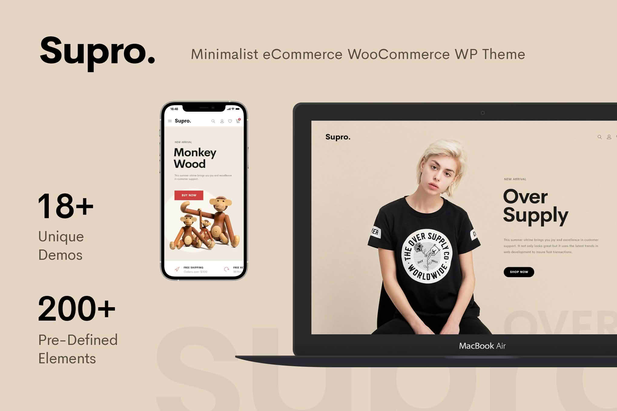 Download Supro - Minimalist AJAX WooCommerce WordPress Theme GPL WordPress Plugin