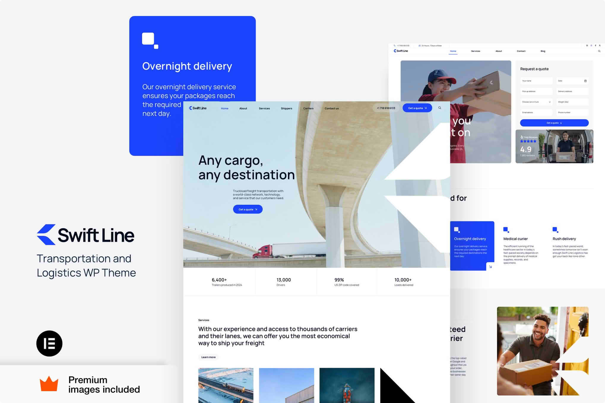 Download SwiftLine – Transportation Logistics WordPress Theme GPL WordPress Plugin