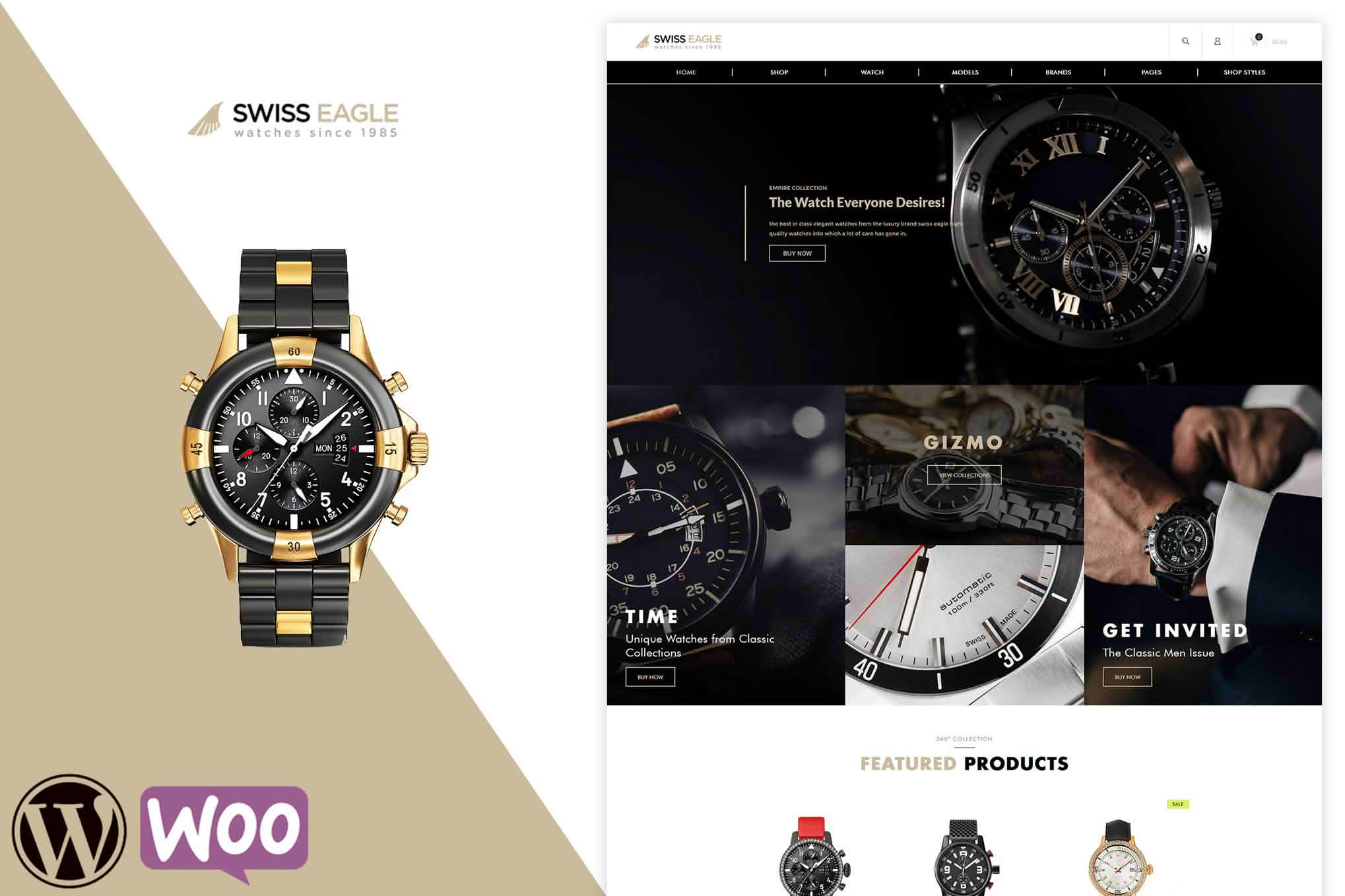 Download SwissEagle - Watch Store WordPress GPL WordPress Plugin