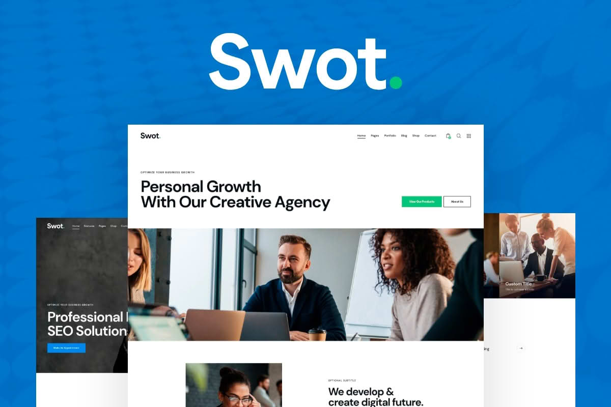 Download Swot - Digital Agency Business & Corporate WordPress Theme GPL WordPress Plugin