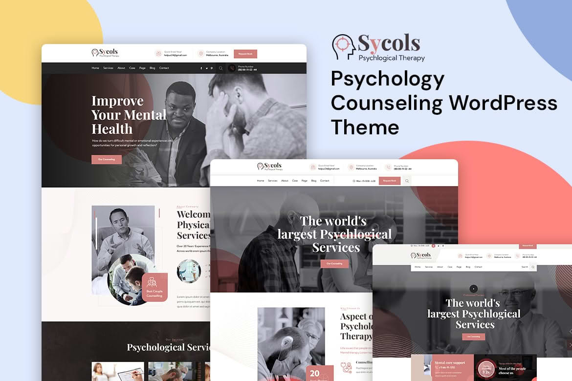 Download Sycols - Psychology Counseling WordPress Theme GPL WordPress Plugin