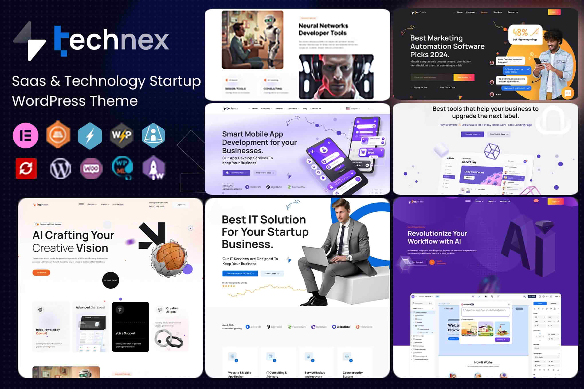 Technex - Elementor Technology & Software WordPress Theme