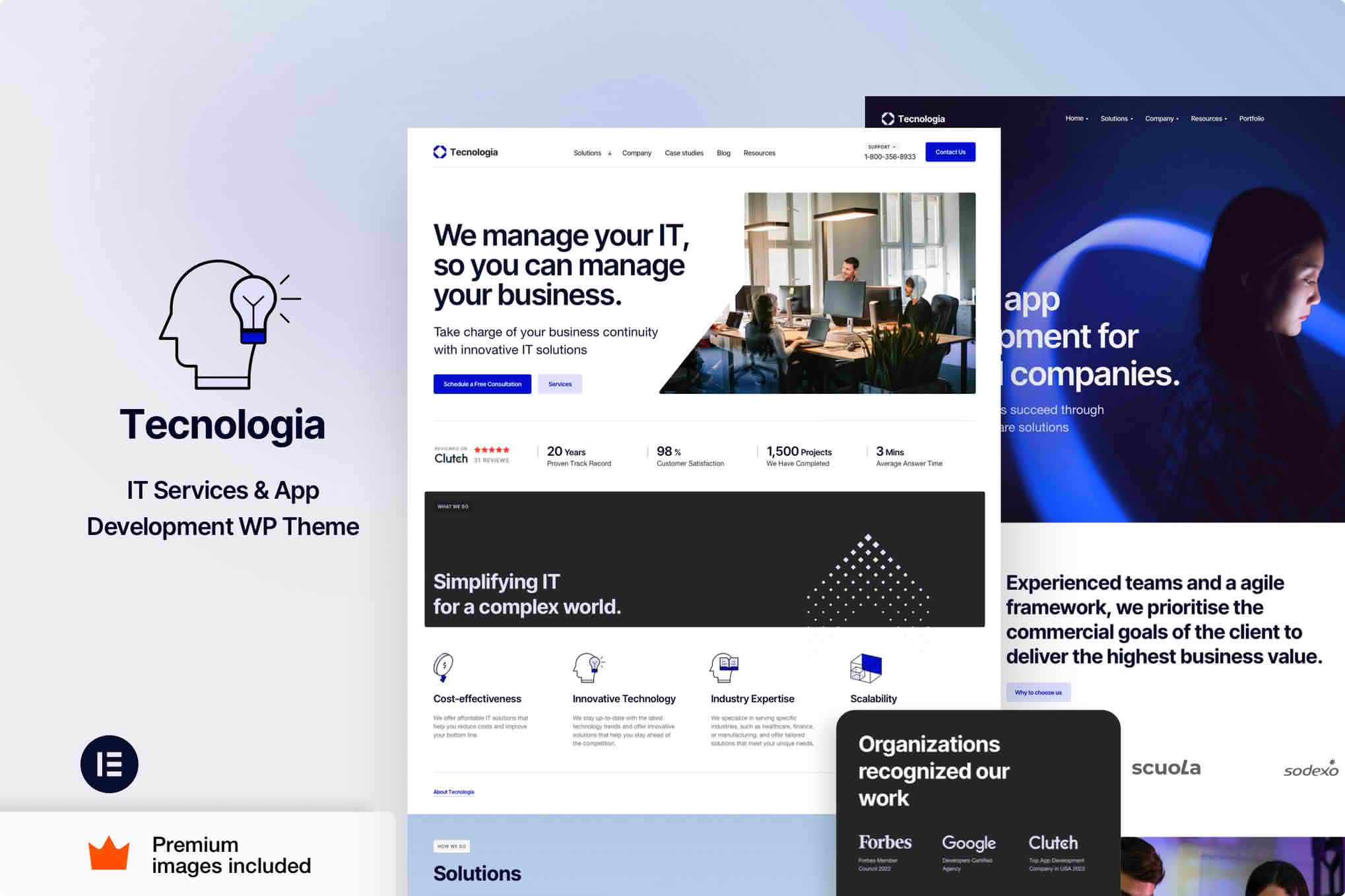 Download Tecnologia - IT Services & App Development GPL WordPress Plugin