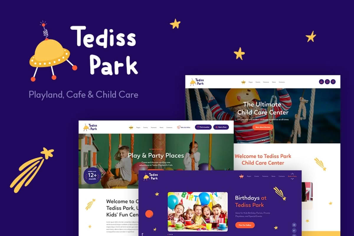 Download Tediss | Play Area & Child Care Center WordPress Theme GPL WordPress Plugin